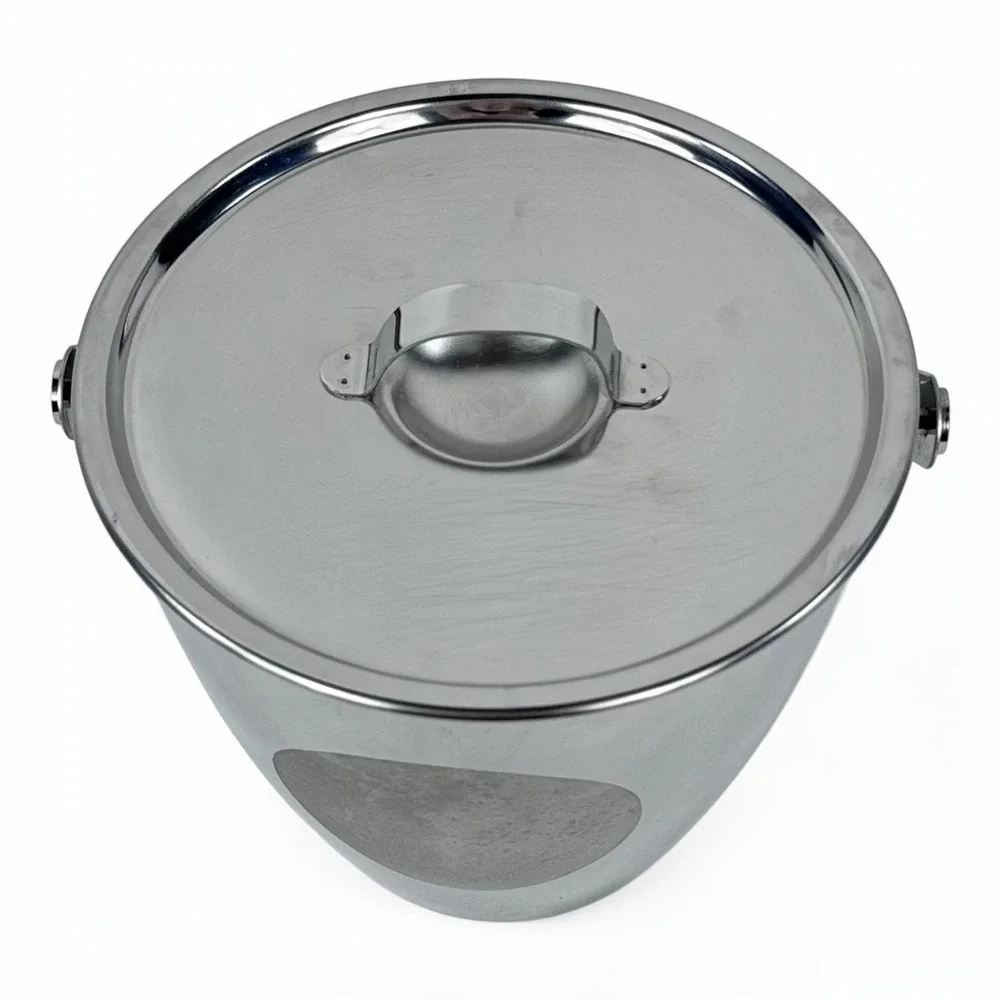 Vintage IKEA Groggy Stainless Steel Ice Bucket Lid Anna Efverlund Maria Vinka
